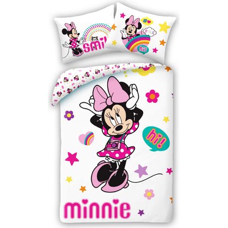 Parure de lit en coton 140x200 Minnie Mouse