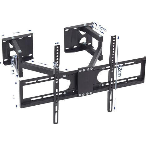 Soporte de pared para TV, diseño de movimiento completo, fácil instalación, de 32 a 65 pulgadas. (1/2)