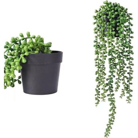 Plante Artificielle - Vigne Suspendue En Pot - Décoration Intérieure - PVC - 47 À 65 Cm - 1 Pièce (1/4)