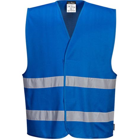 Chaleco de seguridad con cierre autoadherente, nuevos colores Iona F474 2XL-3XL Azulina
