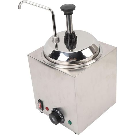 Nacho Cheese Dispenser, Hot Chocolate Warmer and Electric Cheese Dispenser with Adjustable Temperature Pump, Stainless Steel Hot Fudge Chocolate Dispenser (EU Plug 220V) (1/5)