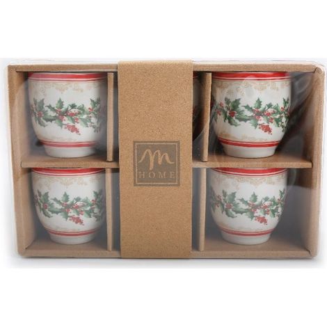 Set 6 tazzine in porcellana christmas time 90ml