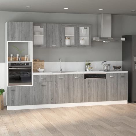 vidaXL Bottom Cabinet "Lyon" Grey Sonoma 60x46x81,5 cm Engineered Wood