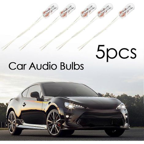 Lot de 5 ampoules T3 14V 0,56W pour éclairage intérieur de voiture, éclairage professionnel, accessoires pour tableau de bord et indicateurs de vitesse, verre transparent (1/5)