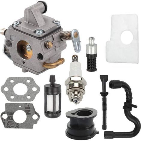 Kit de carburador MS170 MS180 C1Q-S57A para motosierras/cortacéspedes STIHL 017 018 MS 170 180 180C MS170 MS180 MS170C MS180C con (1/5)