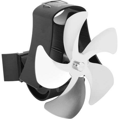 5-flügeliger Wandventilator aus Aluminiumlegierung, magnetisch, leise, mit Wärmefunktion, silberfarben (1/5)