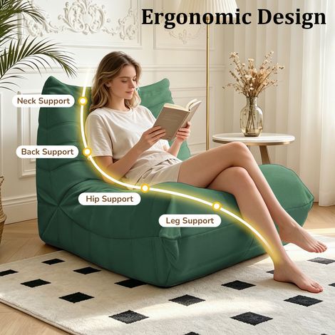 Canapé Lounge Moelleux, Fauteuil Confortable avec Rembourrage en Mousse Premium, Parfait pour Lecture et Détente (1/5)