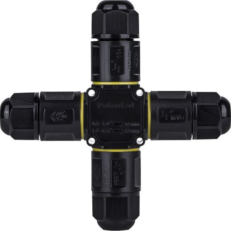 IP68 wasserdichter 4-Wege-Kabelverbinder, 2-polig/3-polig/4-polig, für externe Anschlussdosen mit Kabeln von ∅6-11 mm, 1 Stück (4-polig)
