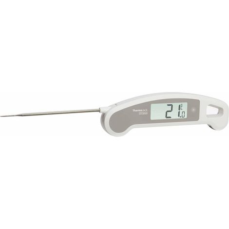 TFA Dostmann Termometro da cucina, THERMO JACK, 30.1060.02, per barbecue o termometro per carne, termometro a inserimento, misurazione rapida, con funzione hold/min/max, temperatura al cuore, bianco (1/4)