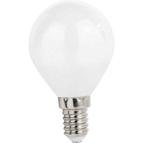 Lampadina a led filamento opaca 4 watt g45 attacco e14 sfera a luce calda 2700k