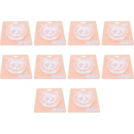 Lot de 10 rubans adhésifs double face lavables réutilisables, transparents et sans couture, fixations adhésives invisibles (1/5)