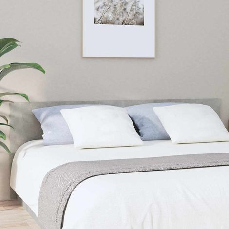 vidaXL Cabecero de cama madera contrachapada gris 200x1,5x80 cm (1/5)