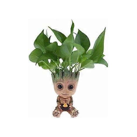 Pot de fleur de bb Groot,T-Audace arbre homme succulent planteur pot mignon plantes vertes Pot avec trou de drainage porte-stylo crayon, bureau orneme (1/3)