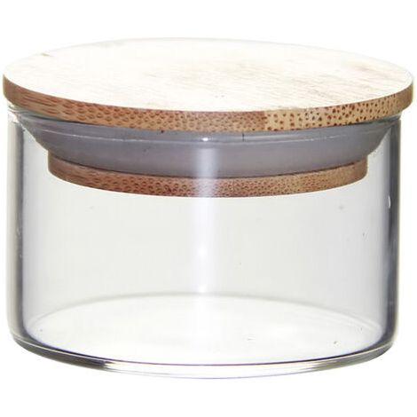 Lot de 10 Pot a Epices en Verre 40ml, Petits Bocaux Hermétique avec Couvercle en Bambou de Rangement (1/5)