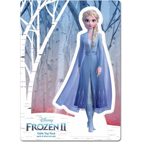 Figurines en carton de table Reine des neiges 2 Anna et Elsa 28 CM (1/5)
