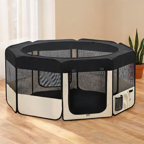 Barrière pour chien negro en tela Oxford Acero 90 x 90 x 41 cm (1/5)