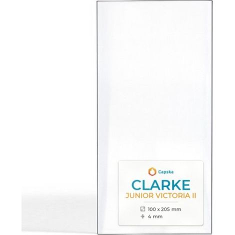Vitre Clarke JUNIOR VICTORIA II - Verre Rectangle pour poêle à bois - 100 x 205 mm (L1 x H1) - 4 mm (1/5)