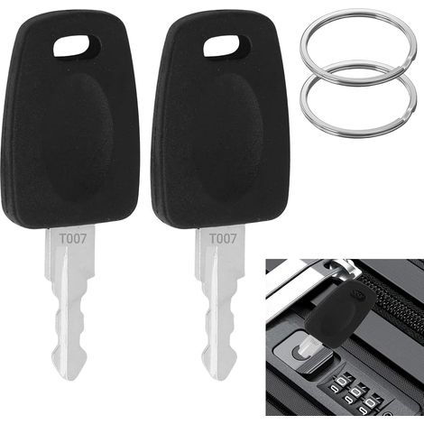 llaves compatibles con TSA 007, llave de viaje, llaves para cerraduras de maleta, cerraduras de equipaje TSA, llave de emergencia para cerradura de maleta, cerradura de maleta TSA, cerradura de avión 