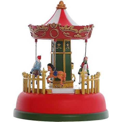 Carrousel musical lumineux de Noël, grande roue, cadeaux de Noël, cadeaux de la veille de Noël, décorations de Noël, cadeaux de décoration pour la maison (1/5)