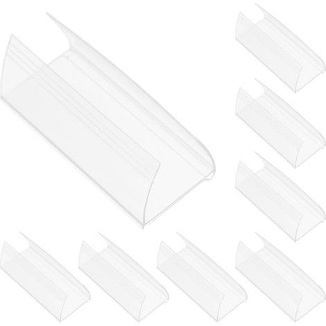Lot De 30 Porte-Étiquettes Transparent Pour Supermarché Clips Non Adhésifs Support Étiquette De Prix Réutilisable Pour Organisation Étagères De Vente Au Détail (1/4)