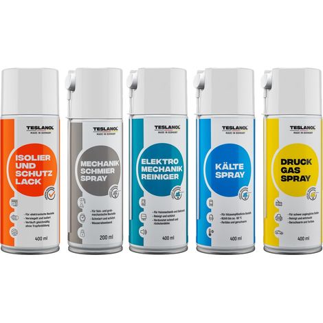 TESLANOL Kit de sprays pour mécanique de précision, 5 pièces
