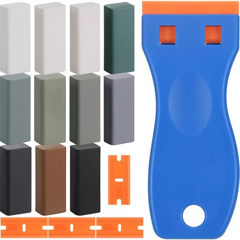 17Pcs Kit de Réparation de Cire Dure, Kit de Réparation pour Sol Stratifié, Réparateur de Rayures pour Parquet, Meubles et Plans de Travail, Cire Colmatante avec Grattoir (1/5)