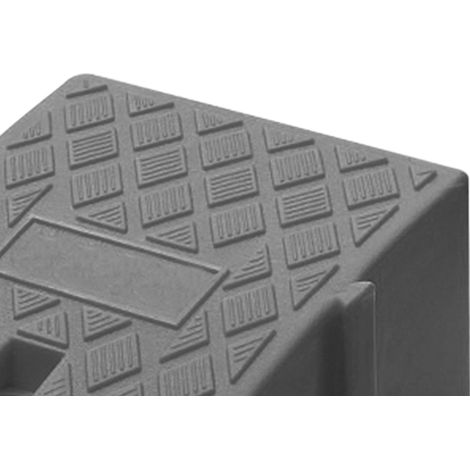 13 cm breite Kunststoffschwelle, rutschfeste Rampe für die Autoeinfahrt, schraubenlos verbindbar, schwarz, Fahrzeugdurchfahrt, Garagenschwelle. (1/3)