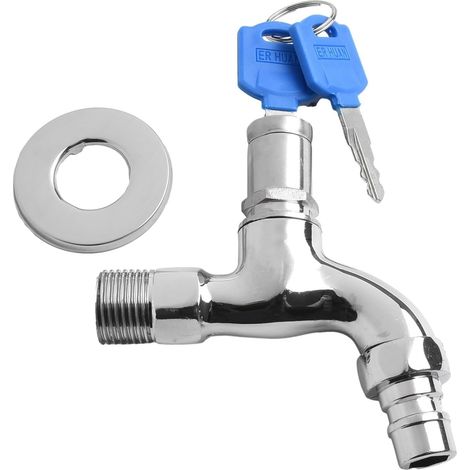 Robinet Robinet Antivol pour Extérieur, Robinet en Laiton Antivol, Robinet Extérieur Verrouillable, pour Machine à Laver Dans le Jardin (1/3)