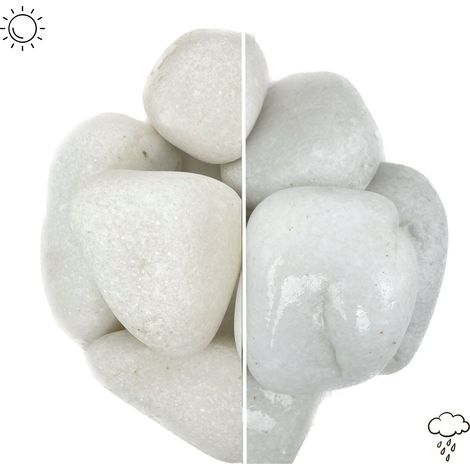 Galet blanc pur 60/100 mm - Filets 20 kg