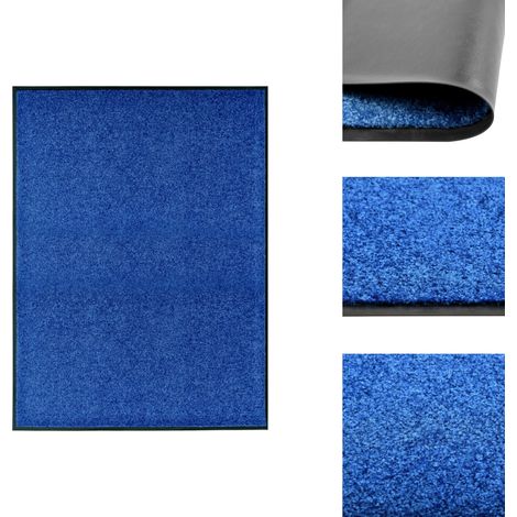 Fußmatten - Living Fußmatte Waschbar Blau 90x120 cm (1/5)