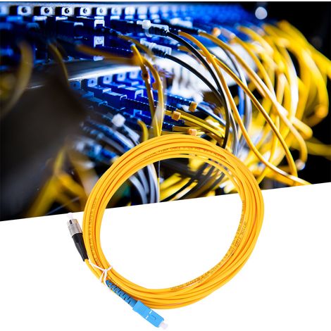 5 cordons de brassage fibre optique SC vers FC monomode de 5 m pour système de communication (1/5)