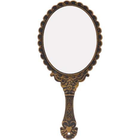 Miroir à main rétro avec poignée, miroir de maquillage et miroir de voyage