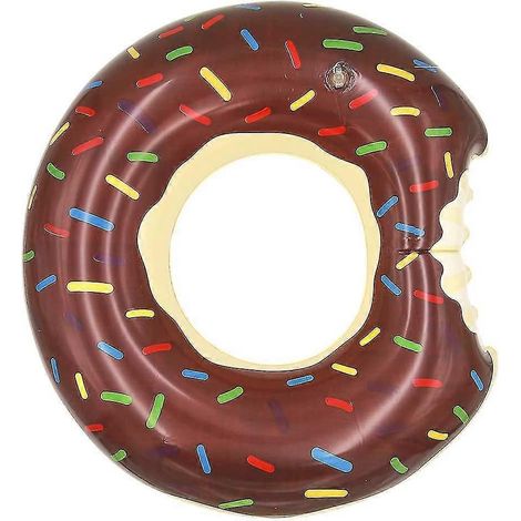 Bouées gonflables en forme de donuts au chocolat - Thème estival (1/4)