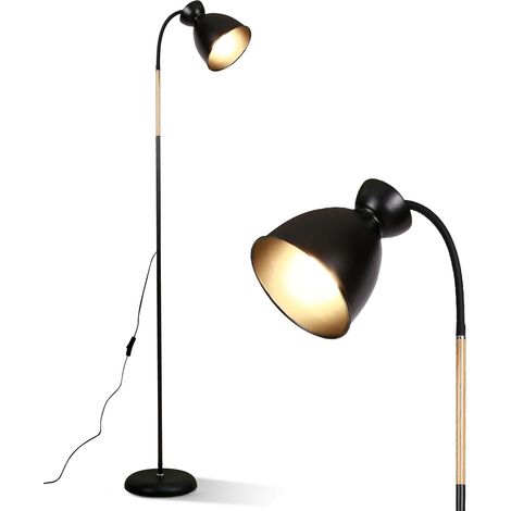 Stehlampe Leselampe Schwarz Giraffe, Schwenkbare Stehleuchte Wohnzimmer E27 Fassung Max. 60W, Höhe 159cm, ohne Leuchtmittel (1/5)