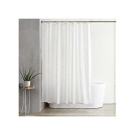 Duschvorhang aus Polyester, 183 x 198 cm, Weiß