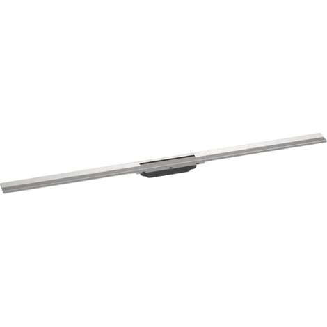 Hansgrohe RainDrain Flex - Canaleta de ducha lineal con rejilla de acero inoxidable 1200, independiente, acortable, acero inoxidable cepillado 56047800 (1/3)