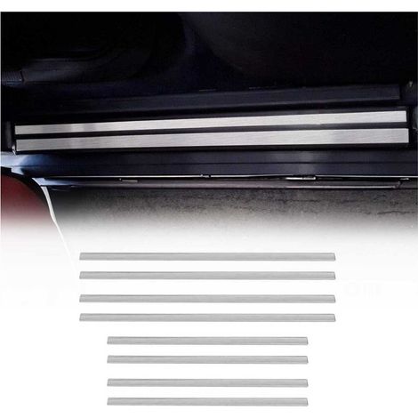 Couverture de Seuil de porte pour Mercedes Classe E W210 1995-2003 inox Brossé (1/5)