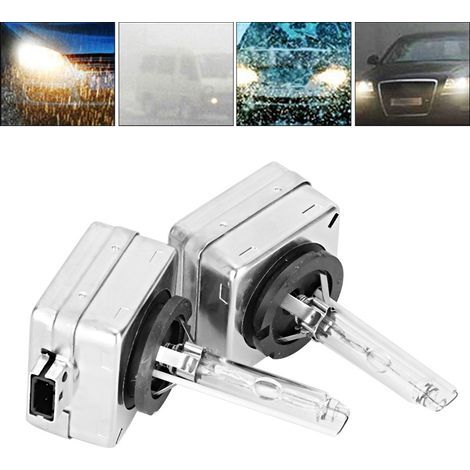 Kit de faros delanteros de xenón  de 2 piezas, kit de reemplazo de bombillas de xenón D1S 6000k para bombillas de xenón HID de 35W 6000K para automóviles. (1/5)