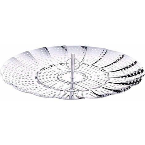 M-Réglable Insert À Vapeur En Acier Inoxydable,Vapeur À Légumes,Casseroles À Vapeur Pliable Avec Poignée Coulissante Anti-Chaud Et Pieds Antidérapants (1/5)