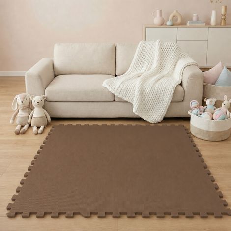 Tapis puzzle épais pour bébé – 9 dalles carrées 30x30 cm en mousse EVA – Antiallergique et lavable – Surface antidérapante – Littletom (1/5)