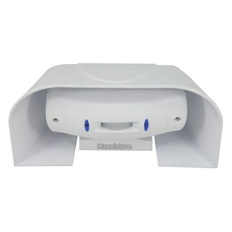 Sirsen sensore esterno filare doppia tecnologia bianco + Tettuccio orizzontale OUTGATE