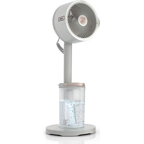 Shark FlexBreeze Pro Mist Ventilatore per Interni ed Esterni senza Filo con Nebulizzatore, Portatile, Raggio 20 m, a Piantana o da Tavolo, 5 Velocità, Silenzioso, Telecomando, Tortora FA300WHEU