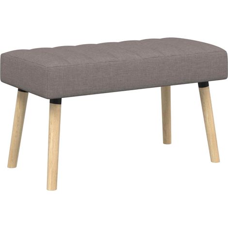 Kanalgepolsterte Bank Taupe 80 x 40 x 46 cm Stoff vidaXL (1/5)