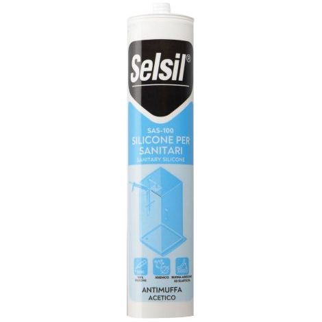 SILICONE ACETICO SANITARI 280ml. TRASP.