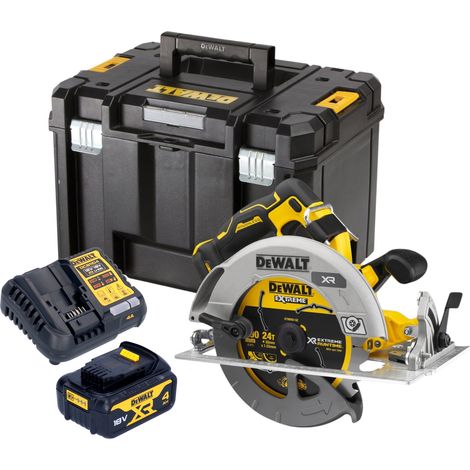DeWalt DCS 573 M1T Sierra circular sin cable 18 V 190 x 30 mm sin escobillas + 1x batería 4,0 Ah + cargador + TSTAK (1/5)