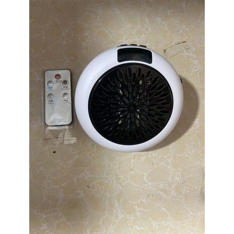 Chauffage céramique avec télécommande 350-400 W, 350-400 W, plastique, blanc (1/4)