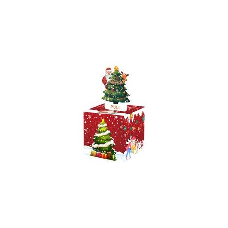 Tirelire de Noël pour Les Cadeaux en Espèces, Carte Boîte à Argent de Noël à Tirer DIY, Amusantes Boîte à Cadeaux Surprise pour l'argent, avec 30 Sachets Transparents Et Un Sticker