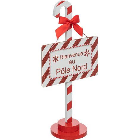 Déco de Noël Pancarte Sucre d'orge H 28 cm - Feeric Christmas