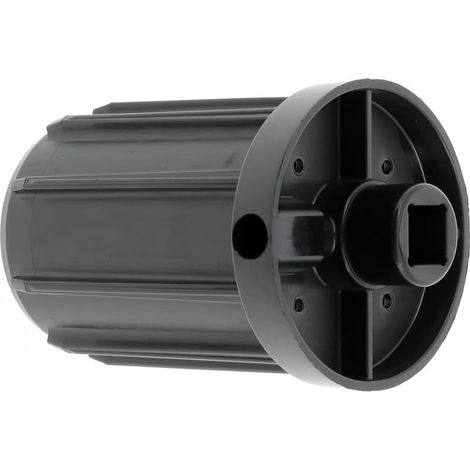 Embout de tube de volet roulant octogonal en PVC noir Fenêtre Sortie Baie vitrée Store, pour tube ZF54 sortie carré de 10 mm avec nez Ø 18 mm (1/2)