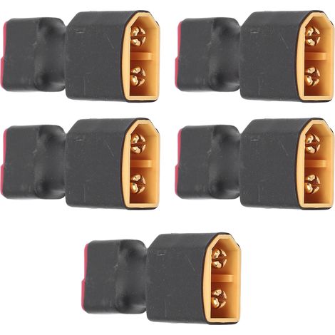 Adaptateur de 5 connecteurs femelles XT60 vers femelles T pour variateur de vitesse électronique (ESC) de voiture RC, sans fil, convertisseur de batterie (1/5)